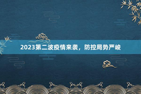2023第二波疫情来袭，防控局势严峻